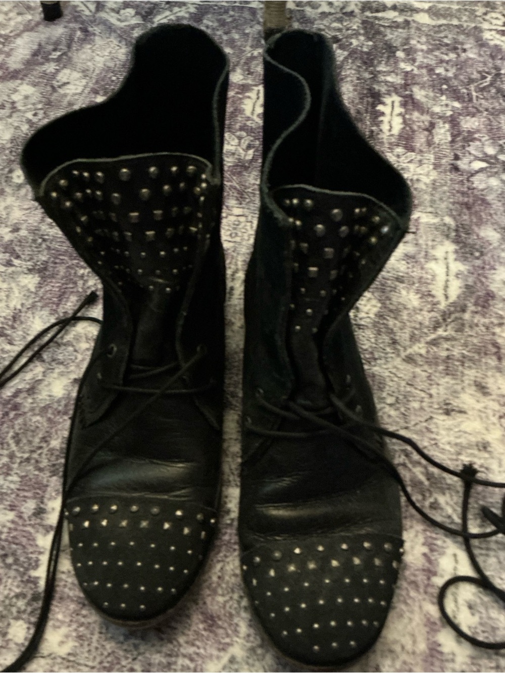 The Sak Black Studded Lace-Up Women's Boots